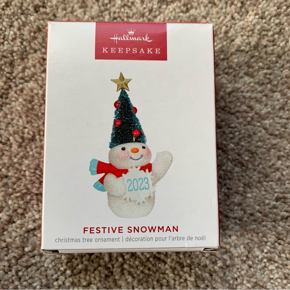 Hallmark Keepsake Christmas Ornament "Festive Snowman" 2023 Limited Edition NEW